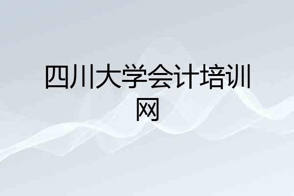四川大学会计培训网