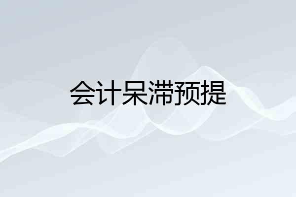 会计呆滞预提