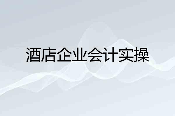 酒店企业会计实操