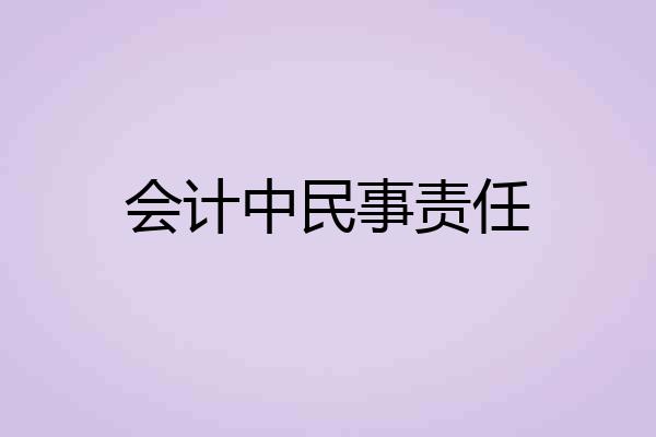 会计中民事责任