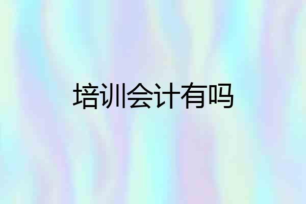 培训会计有吗