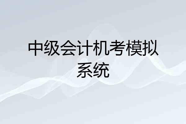 中级会计机考模拟系统