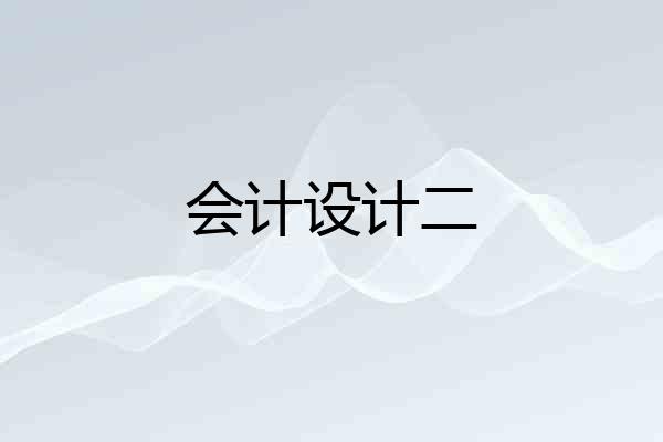 会计设计二