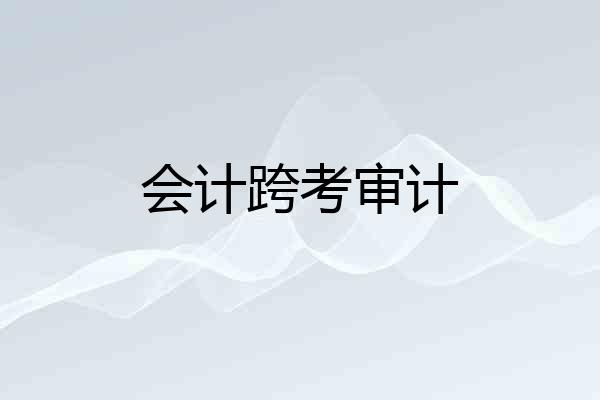会计跨考审计