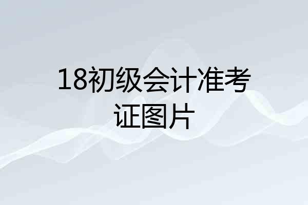 18初级会计准考证图片