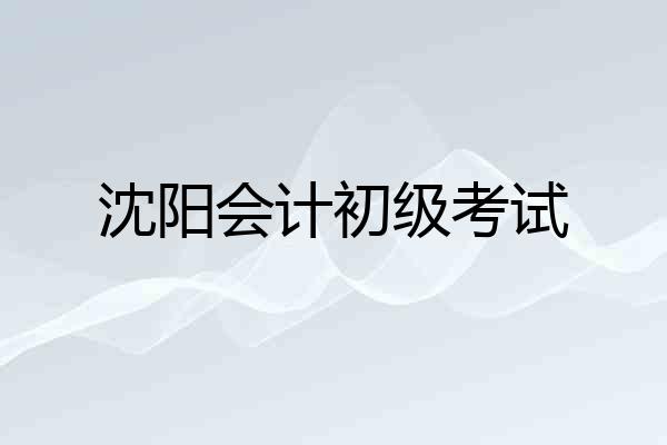 沈阳会计初级考试