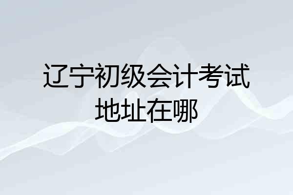 辽宁初级会计考试地址在哪