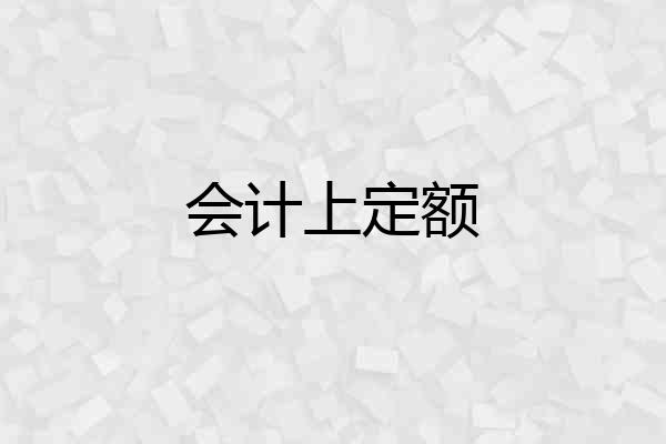 会计上定额