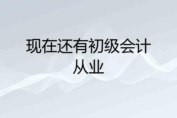 现在还有初级会计从业