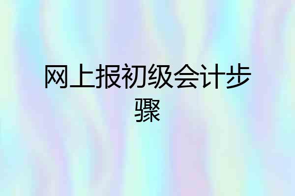 网上报初级会计步骤