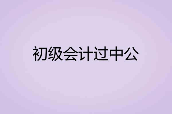 初级会计过中公