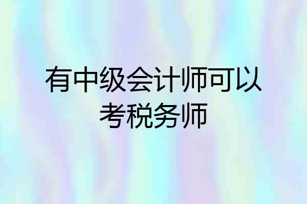 有中级会计师可以考税务师