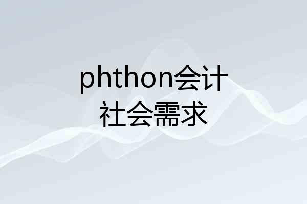 phthon会计社会需求