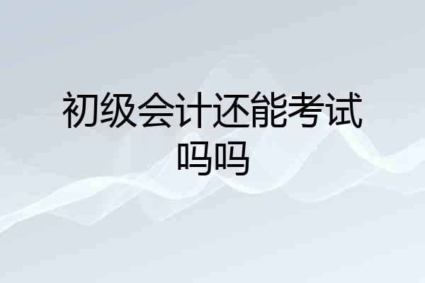 初级会计还能考试吗吗