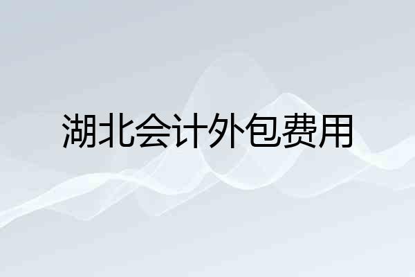 湖北会计外包费用
