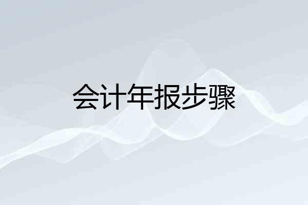 会计年报步骤