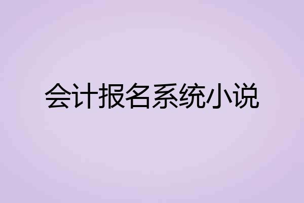 会计报名系统小说