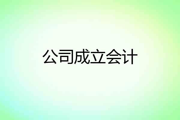公司成立会计