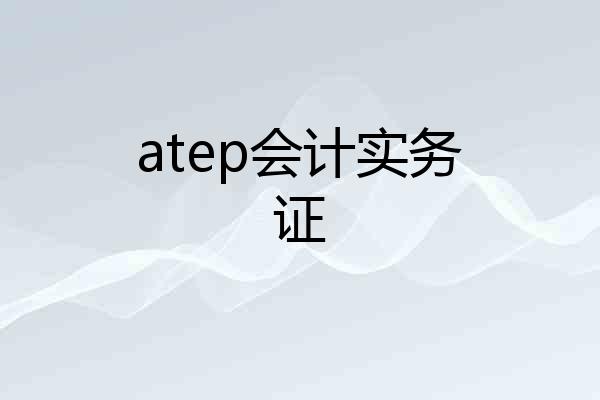 atep会计实务证