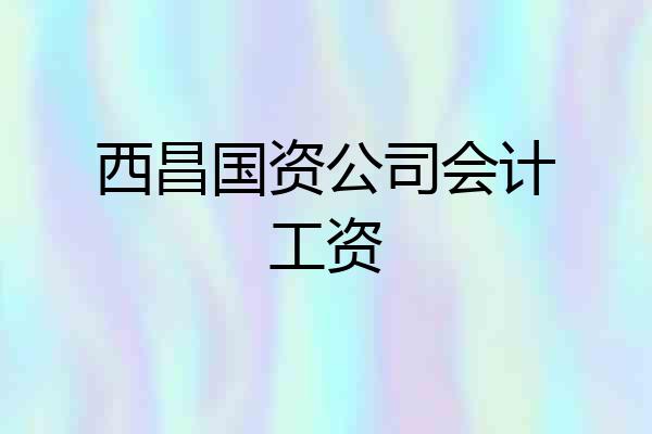 西昌国资公司会计工资