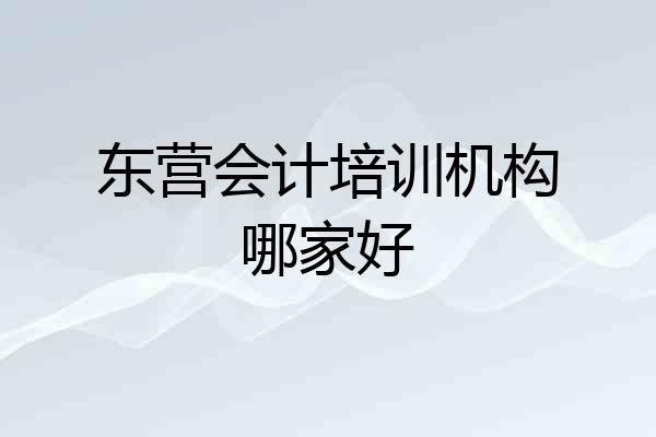 东营会计培训机构哪家好
