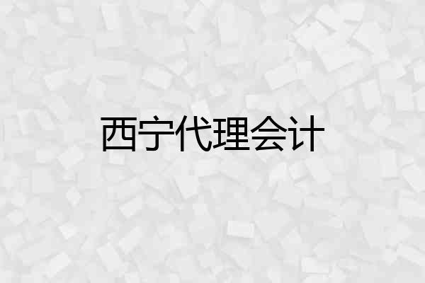 西宁代理会计