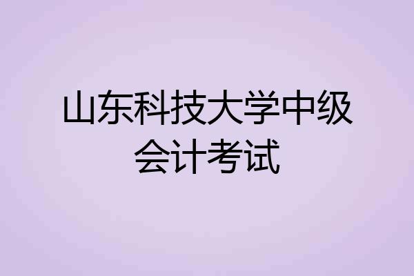 山东科技大学中级会计考试