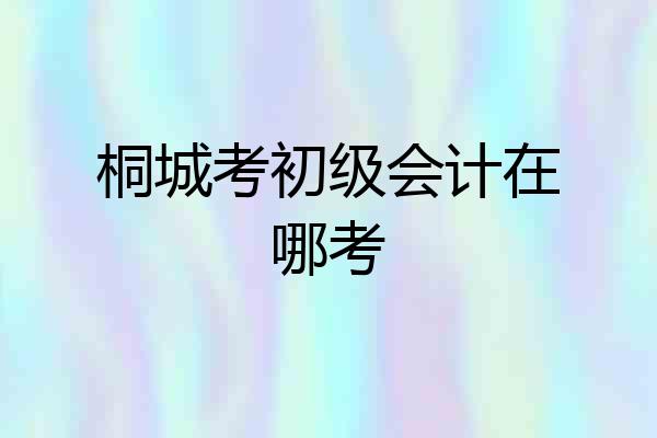 桐城考初级会计在哪考