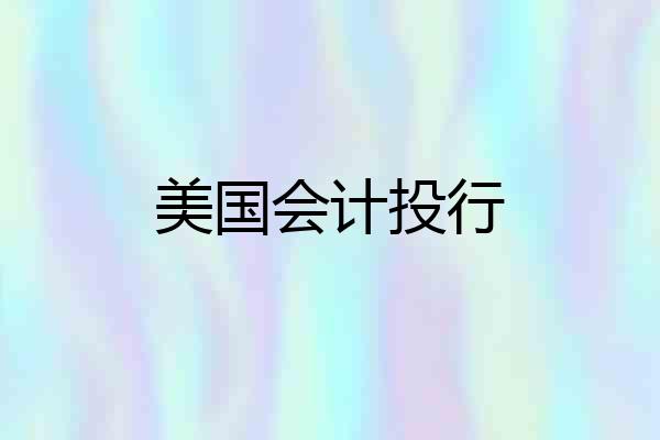 美国会计投行