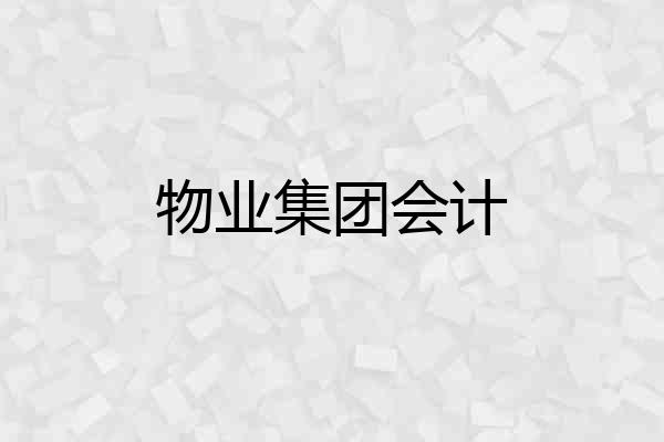 物业集团会计