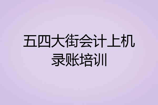 五四大街会计上机录账培训