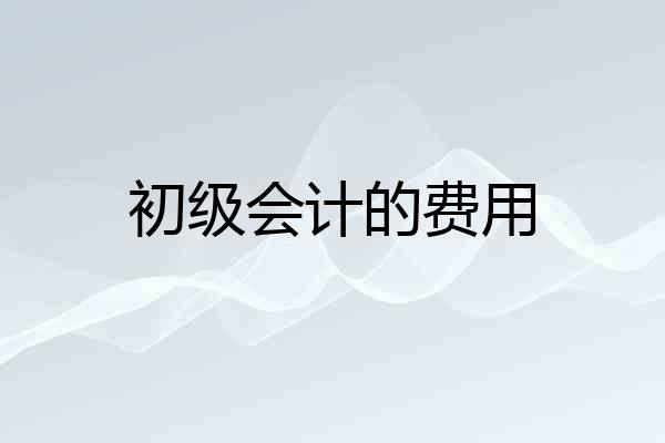 初级会计的费用