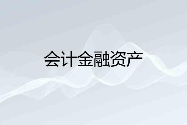 会计金融资产