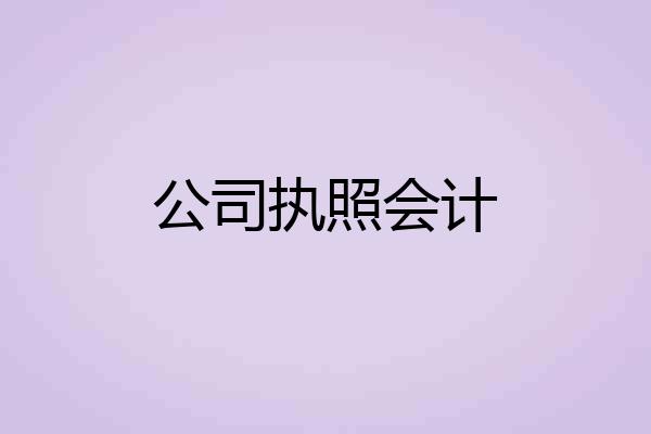 公司执照会计