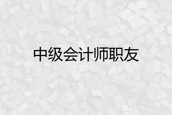 中级会计师职友