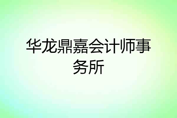 华龙鼎嘉会计师事务所