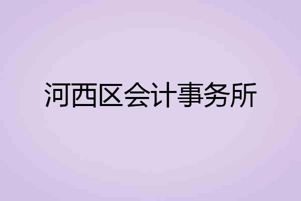 河西区会计事务所