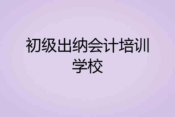 初级出纳会计培训学校
