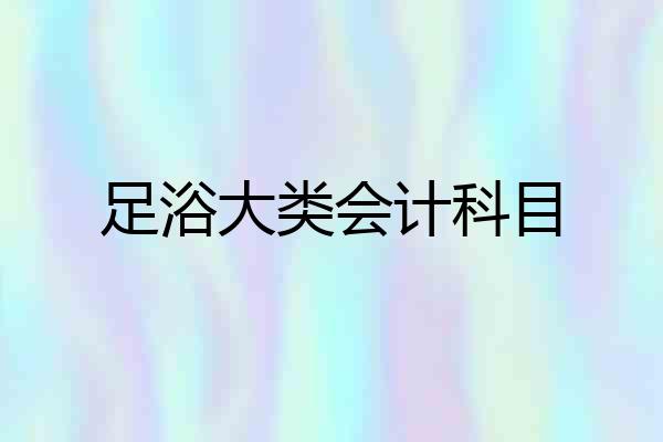 足浴大类会计科目