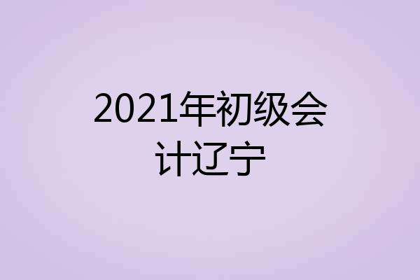 2021年初级会计辽宁