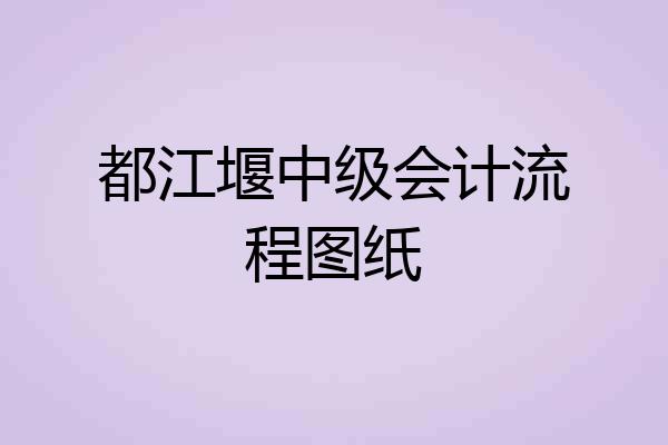 都江堰中级会计流程图纸