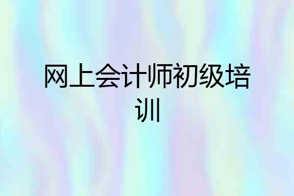 网上会计师初级培训