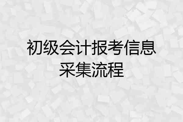 初级会计报考信息采集流程