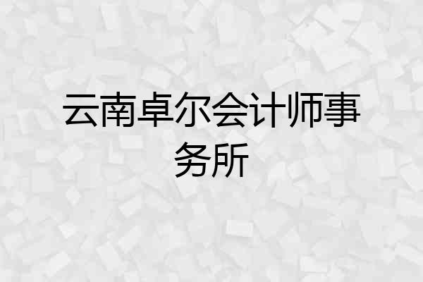 云南卓尔会计师事务所