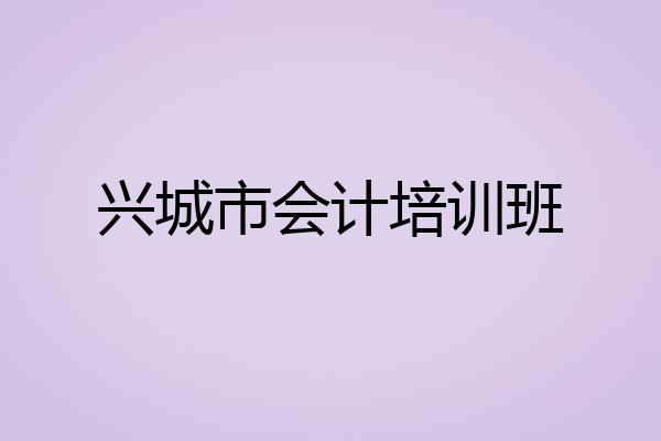 兴城市会计培训班