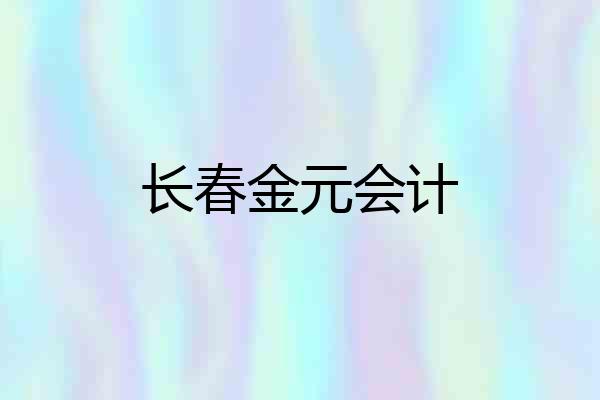 长春金元会计