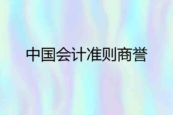 中国会计准则商誉