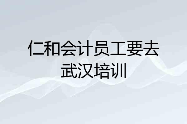 仁和会计员工要去武汉培训