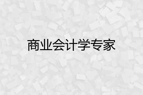 商业会计学专家