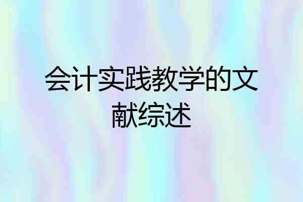 会计实践教学的文献综述